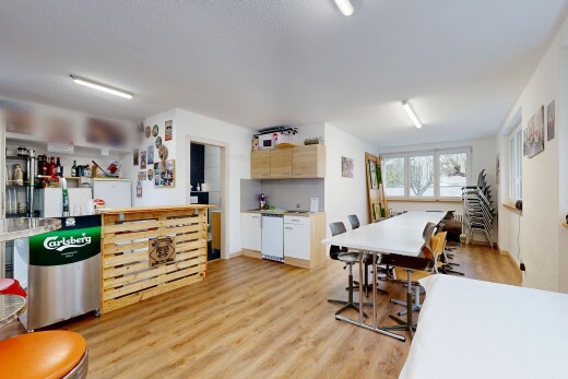 dining area with light wood-style flooring
