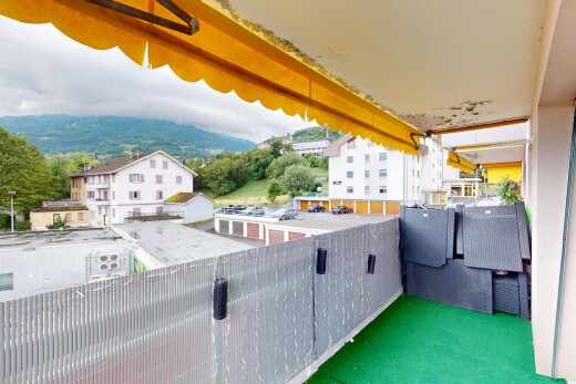 balkon mit balkon, blick auf die berge, und mountain view