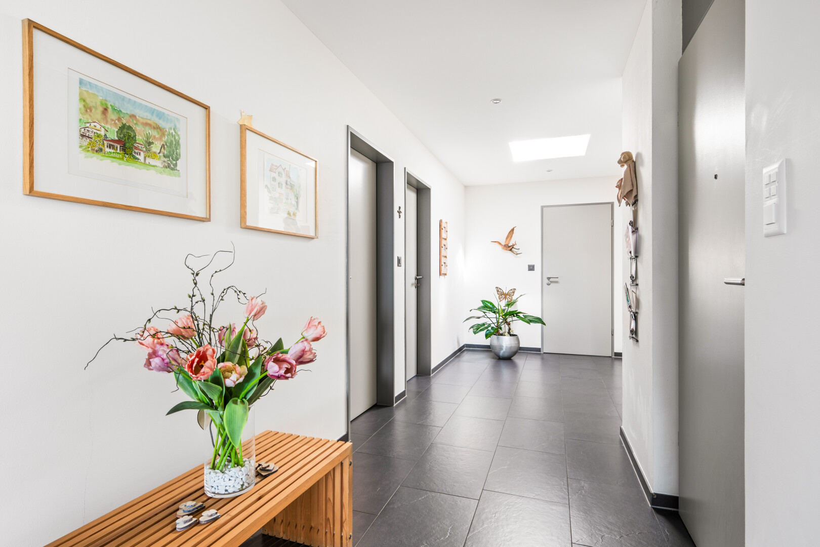 halle / korridor mit gipskartonwand, drywall, inside property, und aufzug
