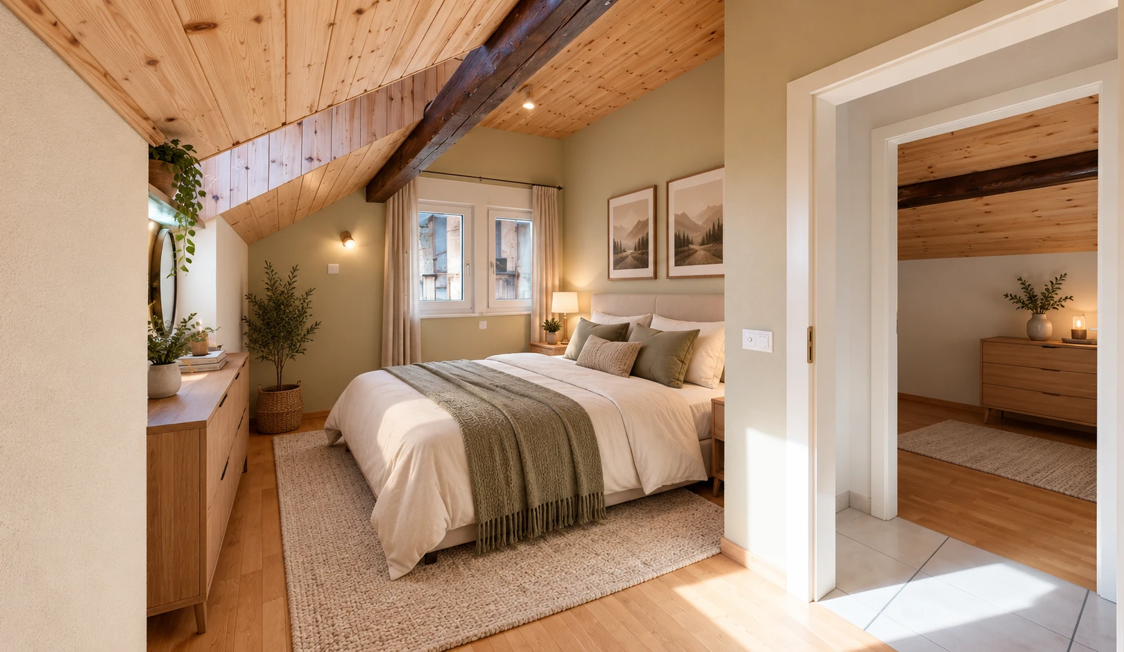 pièce vide avec plafond en bois, wood ceiling, sol en finition bois, wood finish floor, et high end ceiling