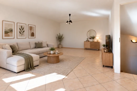 pièce vide avec light floor, drywall, cloison sèche, tile floor, et sol en carrelage