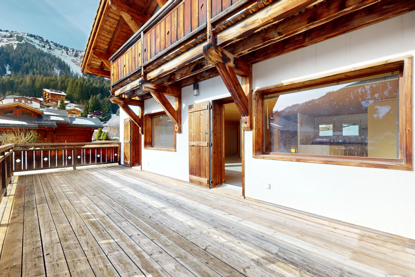 exterior space featuring a mountain view