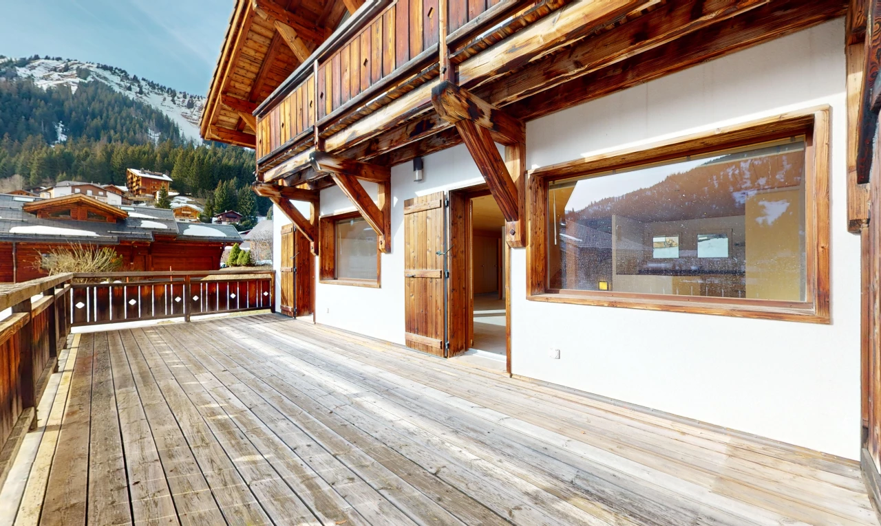 exterior space featuring a mountain view