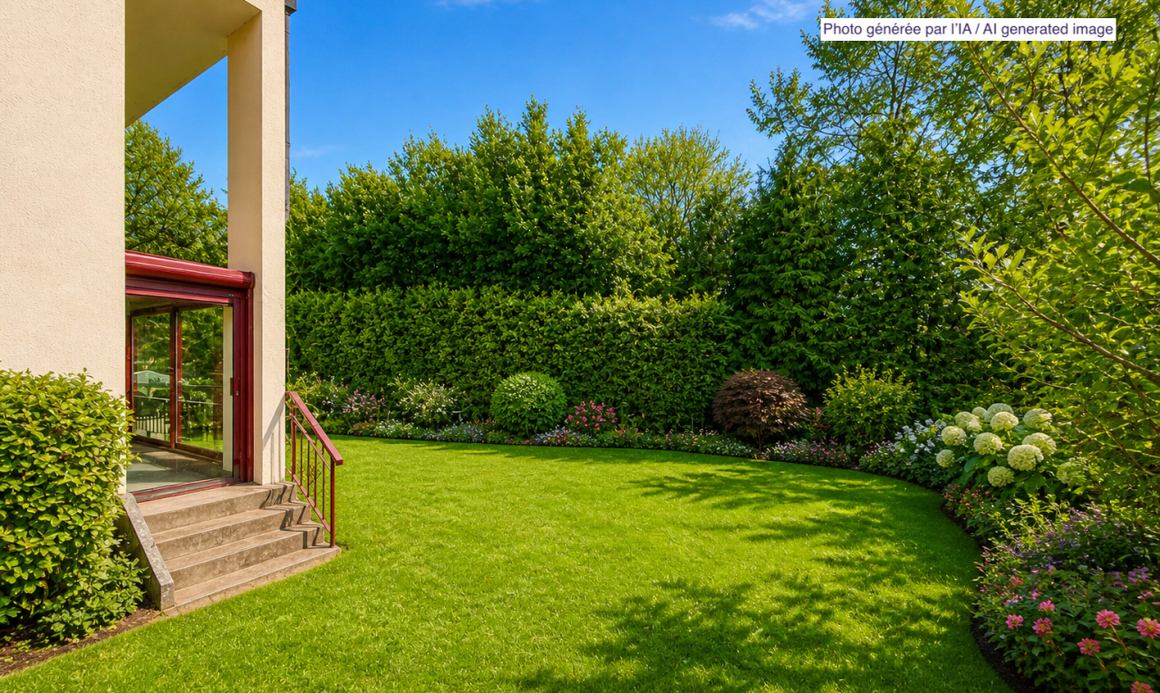 jardin avec from property, pelouse, et day time