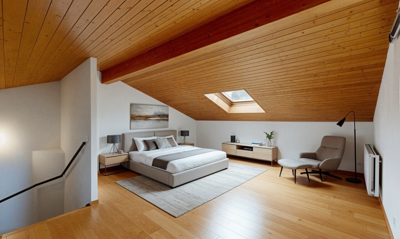 pièce vide avec low ceiling, plafond bas, drywall, cloison sèche, et puits de lumière