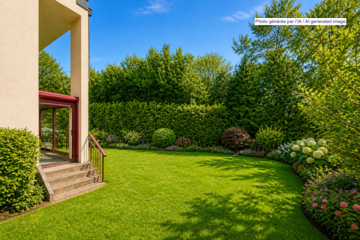 garden with a yard