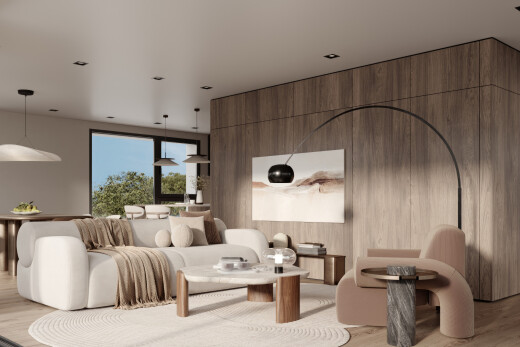 wohnzimmer mit natural light, natürliches licht, wood finish floor, holzfußboden, und inside property