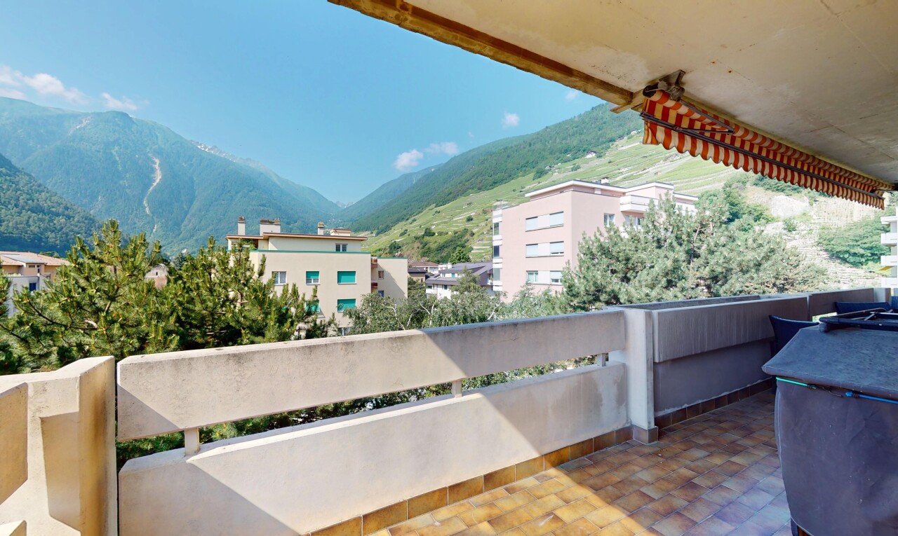 balkon mit blick auf die berge, mountain view, balkon, from property, und day time
