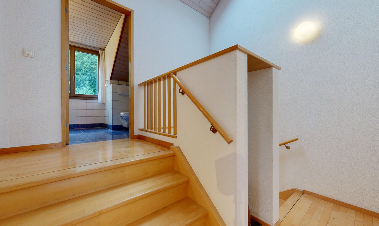 treppe mit inside property, sockelleisten, baseboards wall, holzfußboden, und wood finish floor