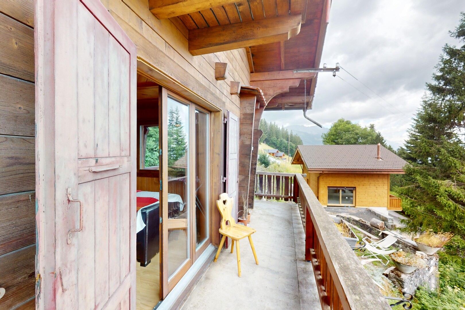 balkon mit overcast, balkon, und from property