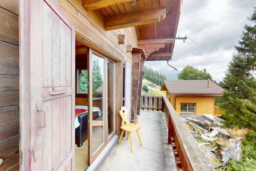 balkon mit overcast, balkon, und from property