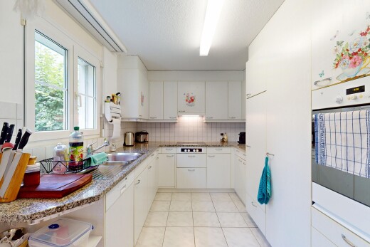 küche mit natural light, natürliches licht, küchenrückwand beim Herd, küchenrückwand beim herd, und inside property