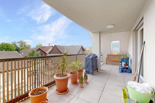 balkon mit day time, grill, from property, wohngebietblick, und residential view