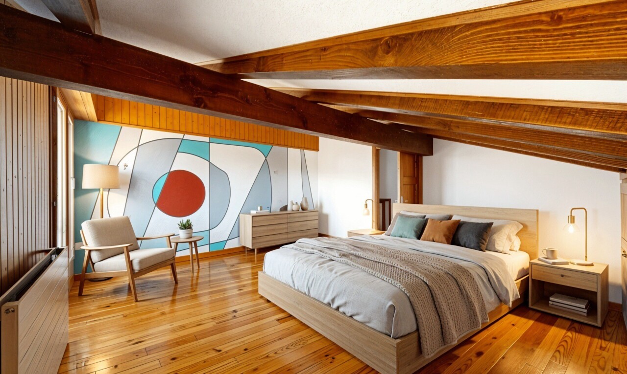 leerer raum mit gipskartonwand, drywall, balkendecke, beamed ceiling, und sockelleisten