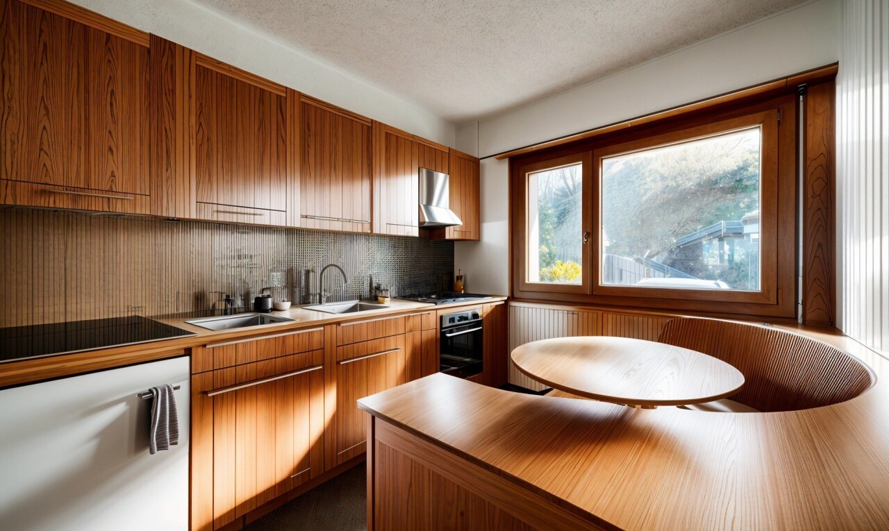küche mit geschirrspülmaschine, arbeitsfläche, butcher block countertops, light floor, und light countertops