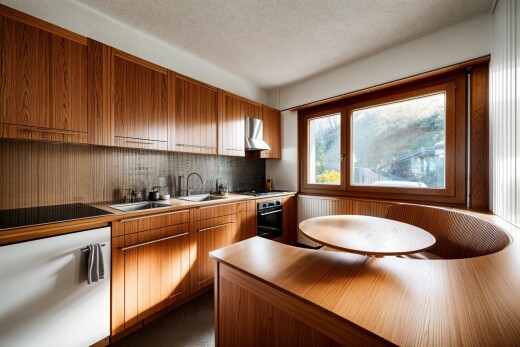 küche mit geschirrspülmaschine, arbeitsfläche, butcher block countertops, light floor, und light countertops