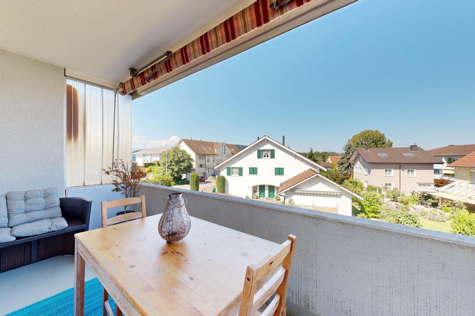 balcony with a residential view