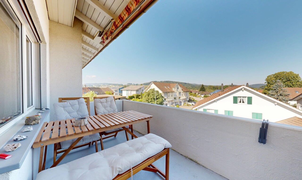 balcony featuring a residential view