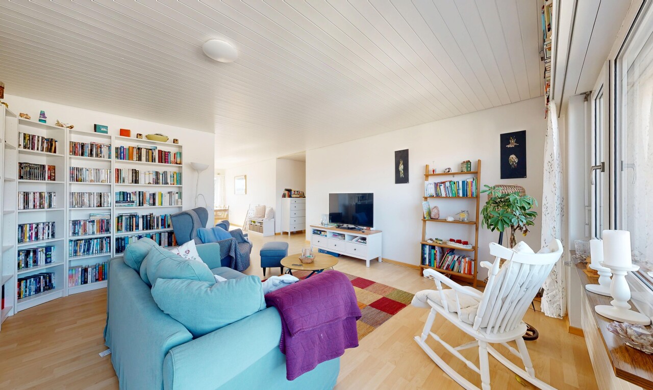 living room featuring light wood-style flooring