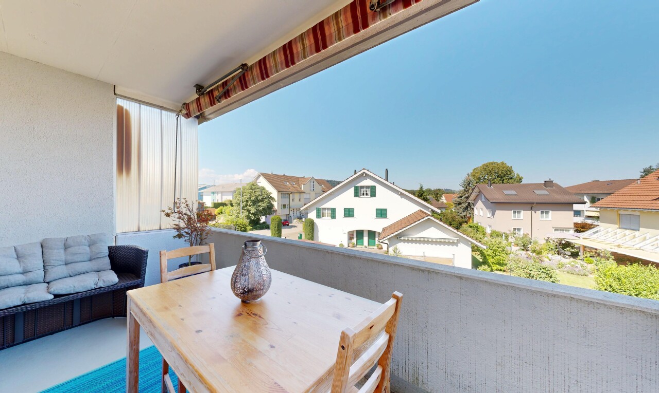 balcony with a residential view
