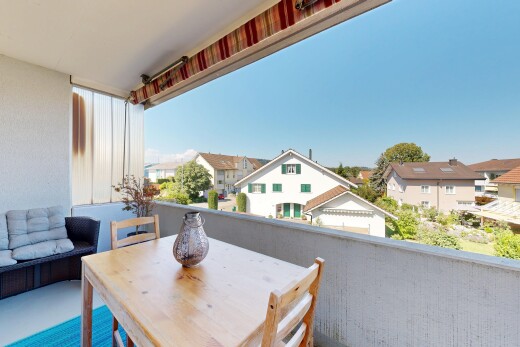 balcony with a residential view