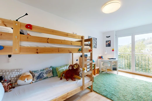 room / bedroom with access to exterior and light wood finished floors