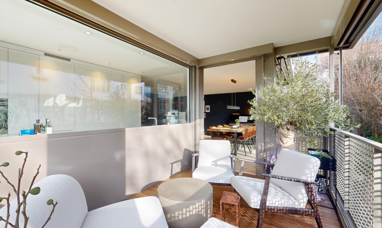patio / terrace with a balcony
