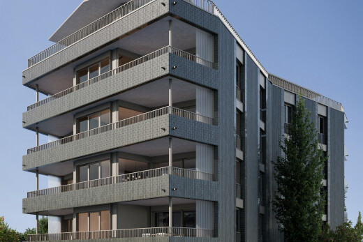 extérieur du bâtiment avec day time, property visible, vue sur le complexe d'appartements, et apartment complex view