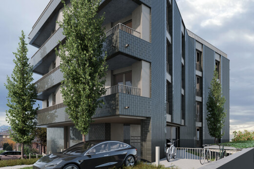 extérieur du bâtiment avec overcast, property visible, et rendered