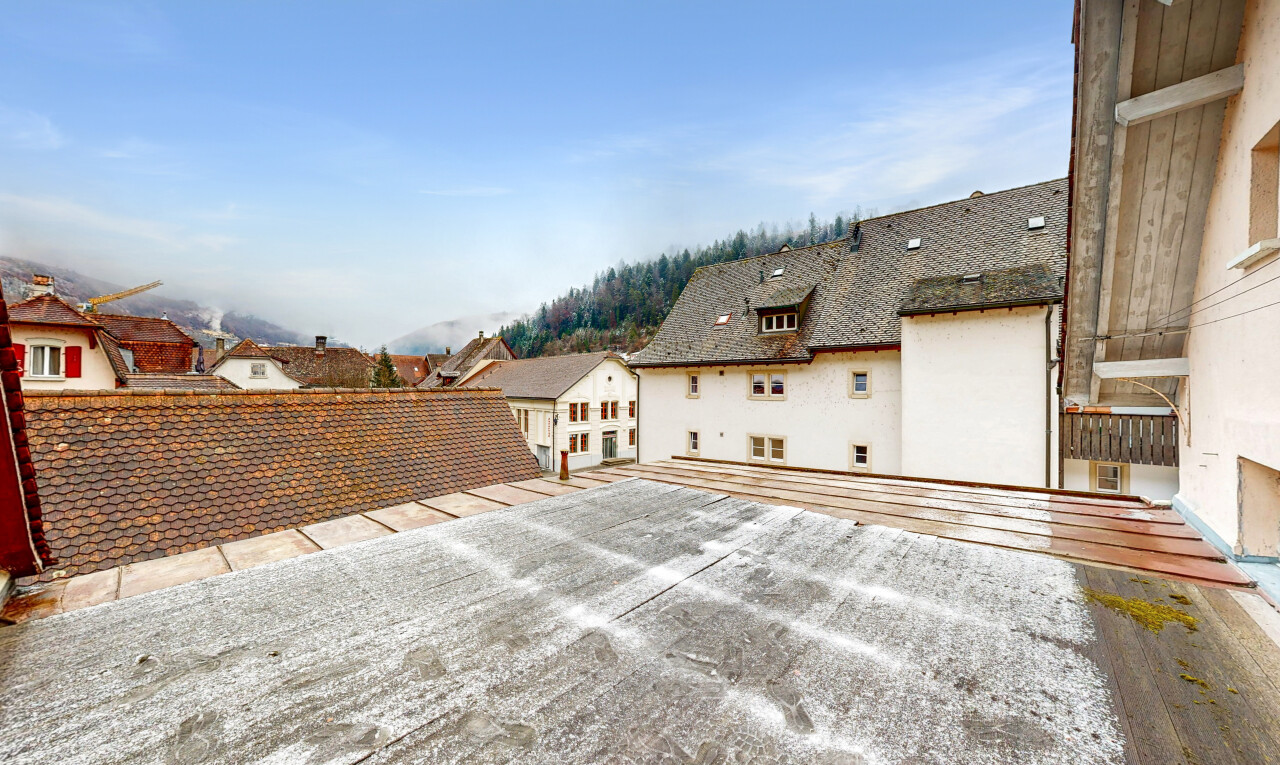 terrasse mit day time, wohngebietblick, residential view, from property, und terrasse