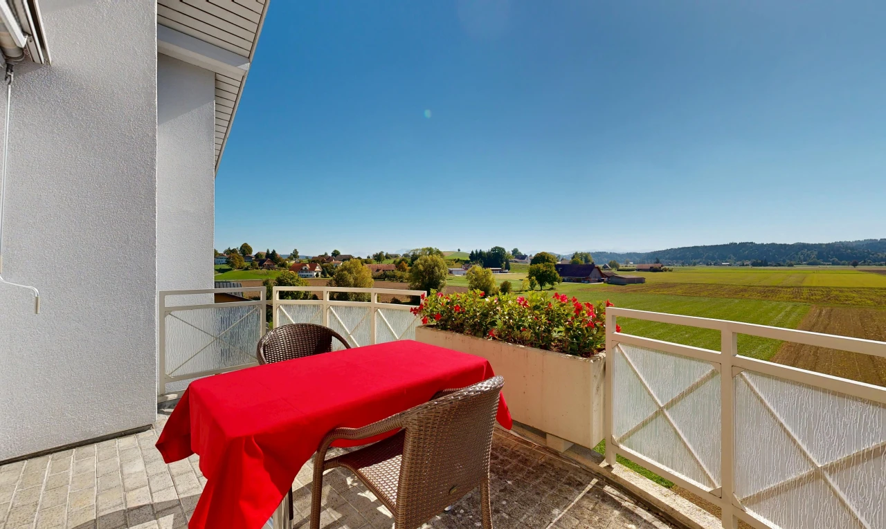 balkon mit from property, rural view, ländliche aussicht, day time, und view focus