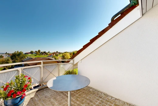 terrasse mit from property, day time, und zaun