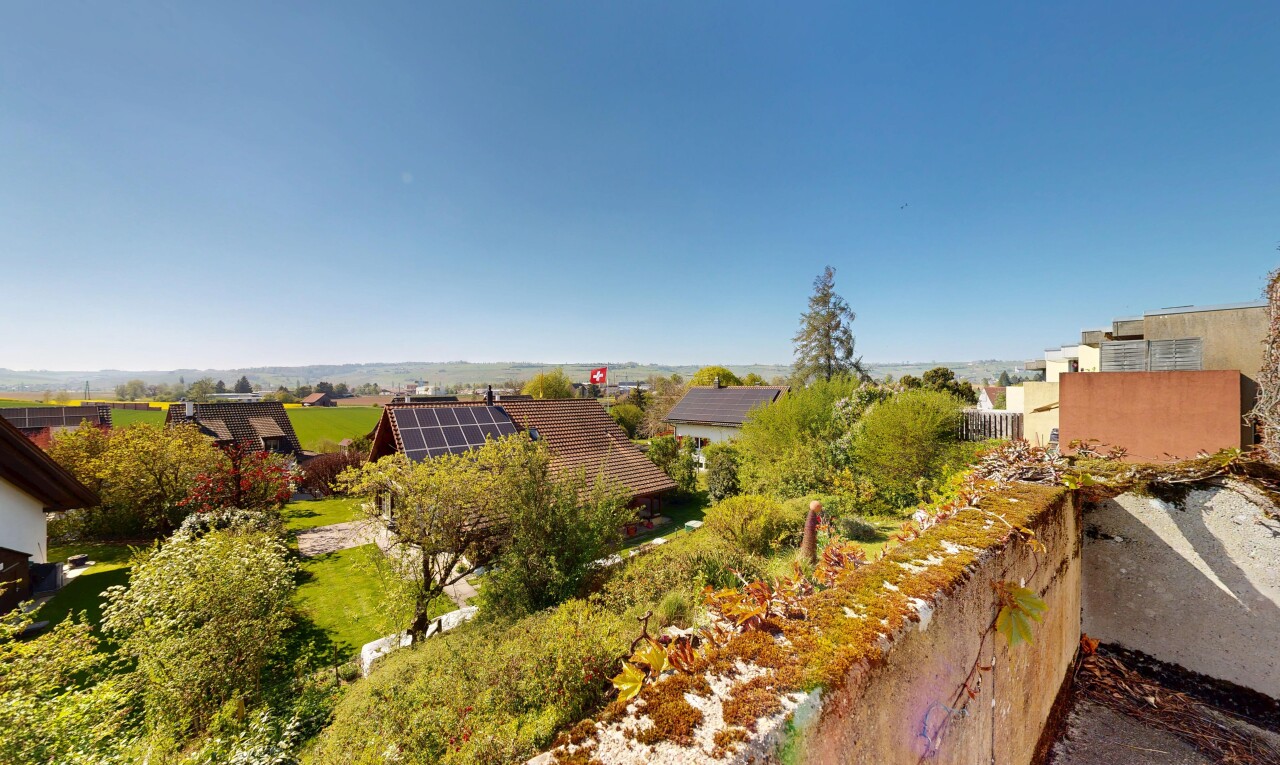 außenansicht mit day time und drone view