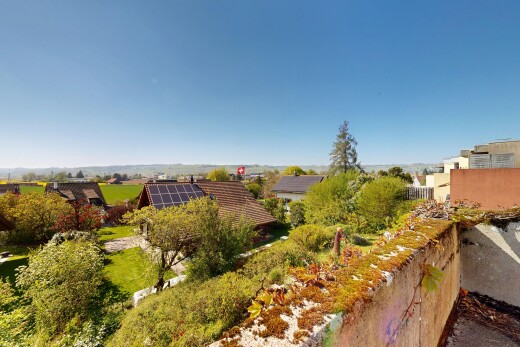 außenansicht mit day time und drone view
