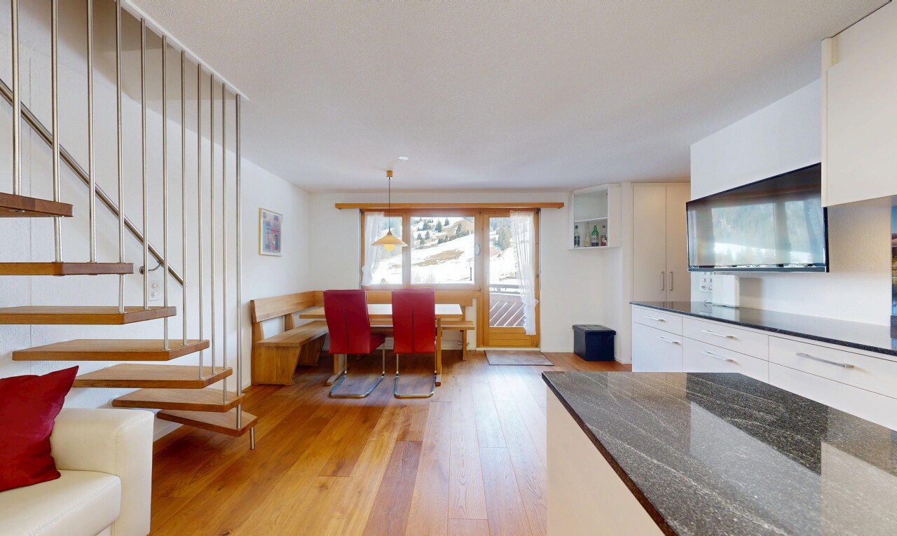 interior space featuring light wood finished floors and stairway