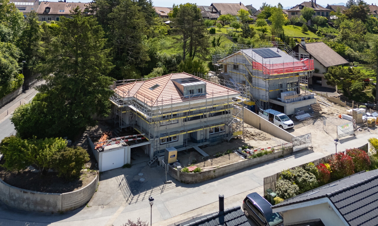 extérieur du bâtiment avec drone view