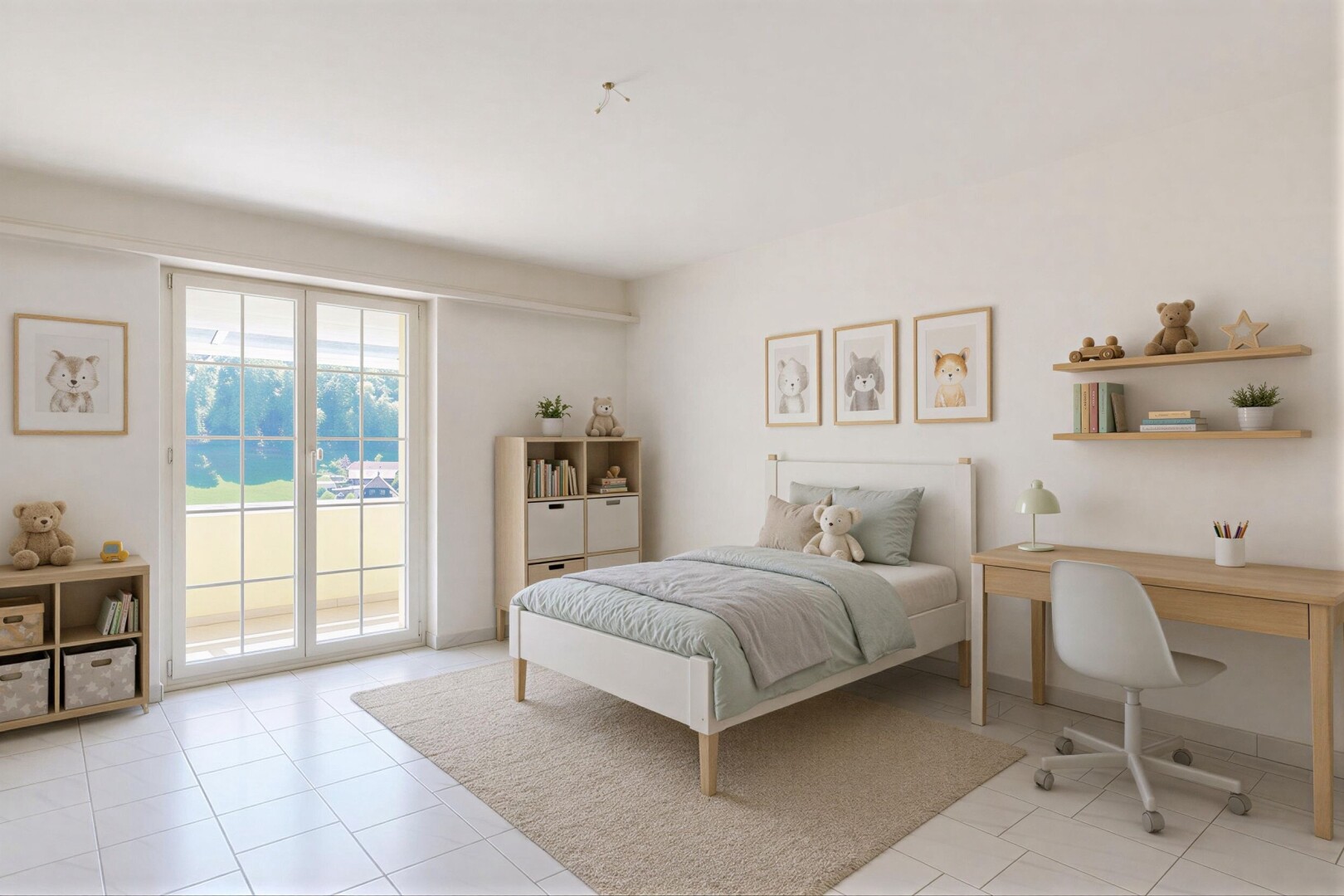 chambre avec accès à l'extérieur, inside property, natural light, lumière naturelle, et drywall