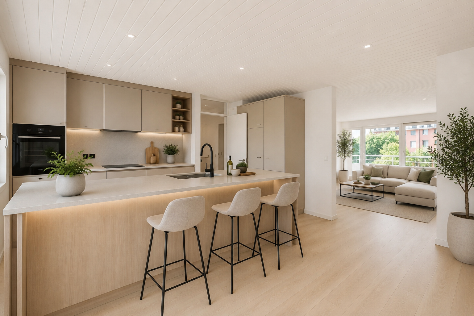 spare room with light wood-style floors and wooden ceiling