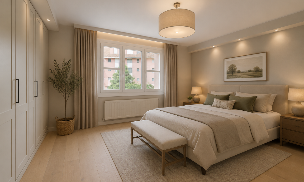 spare room with carpet and radiator heating unit