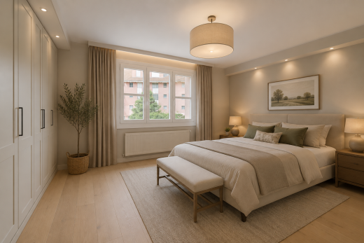 spare room with carpet and radiator heating unit