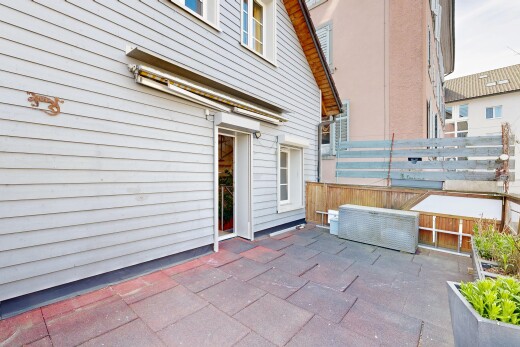 terrasse mit markise und from property
