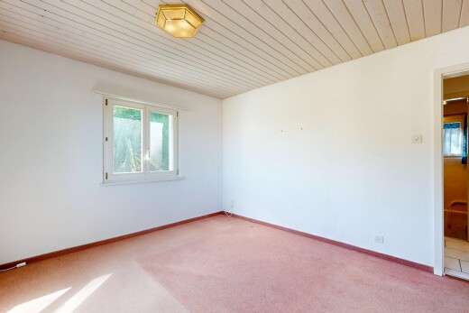 leerer raum mit holzdecke, wood ceiling, teppich, carpet, und gipskartonwand