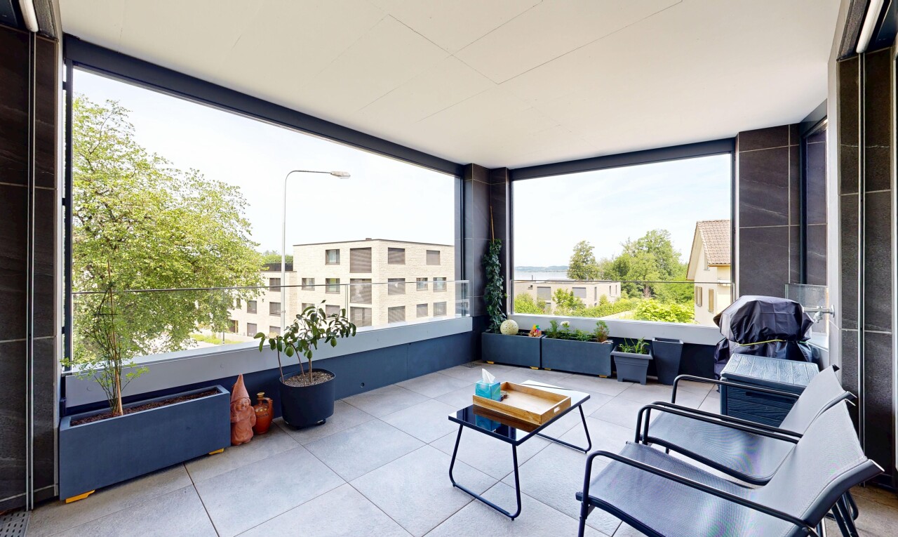 terrasse mit wintergarten