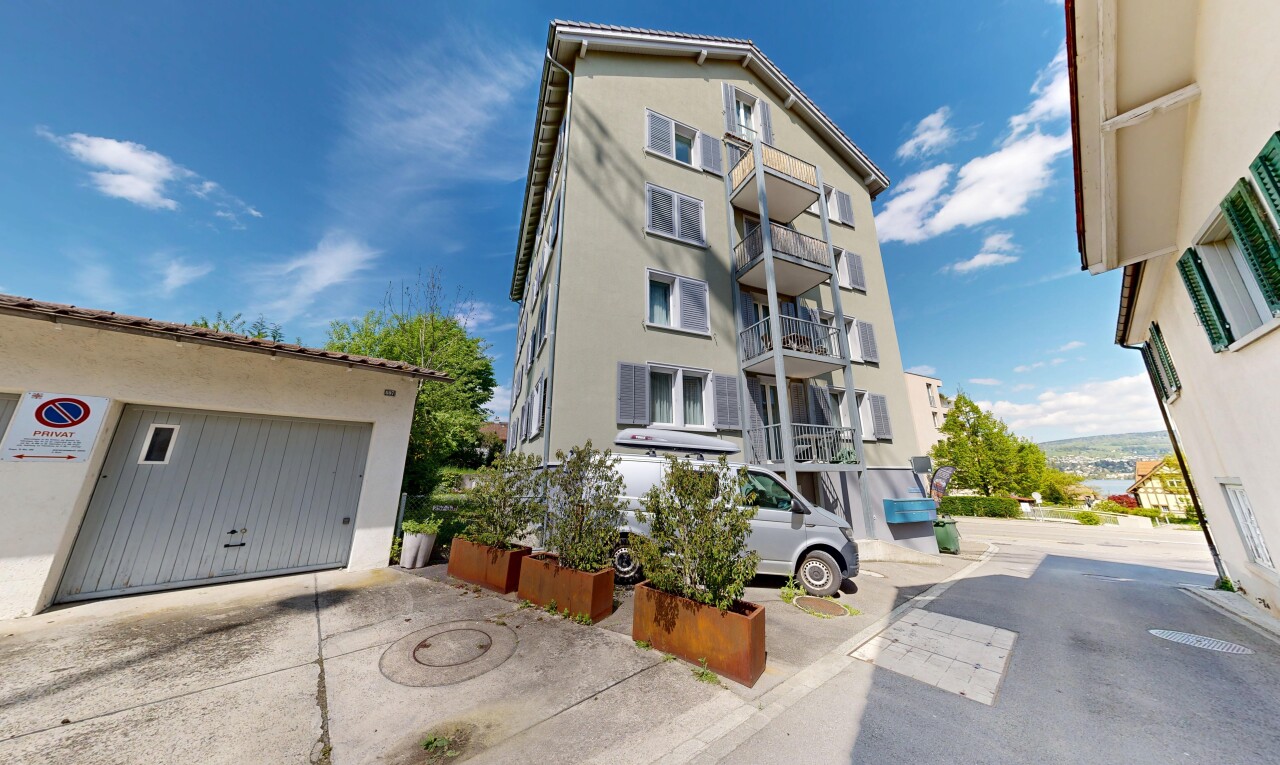 außenansicht mit day time, blick auf wohnanlage, und apartment complex view