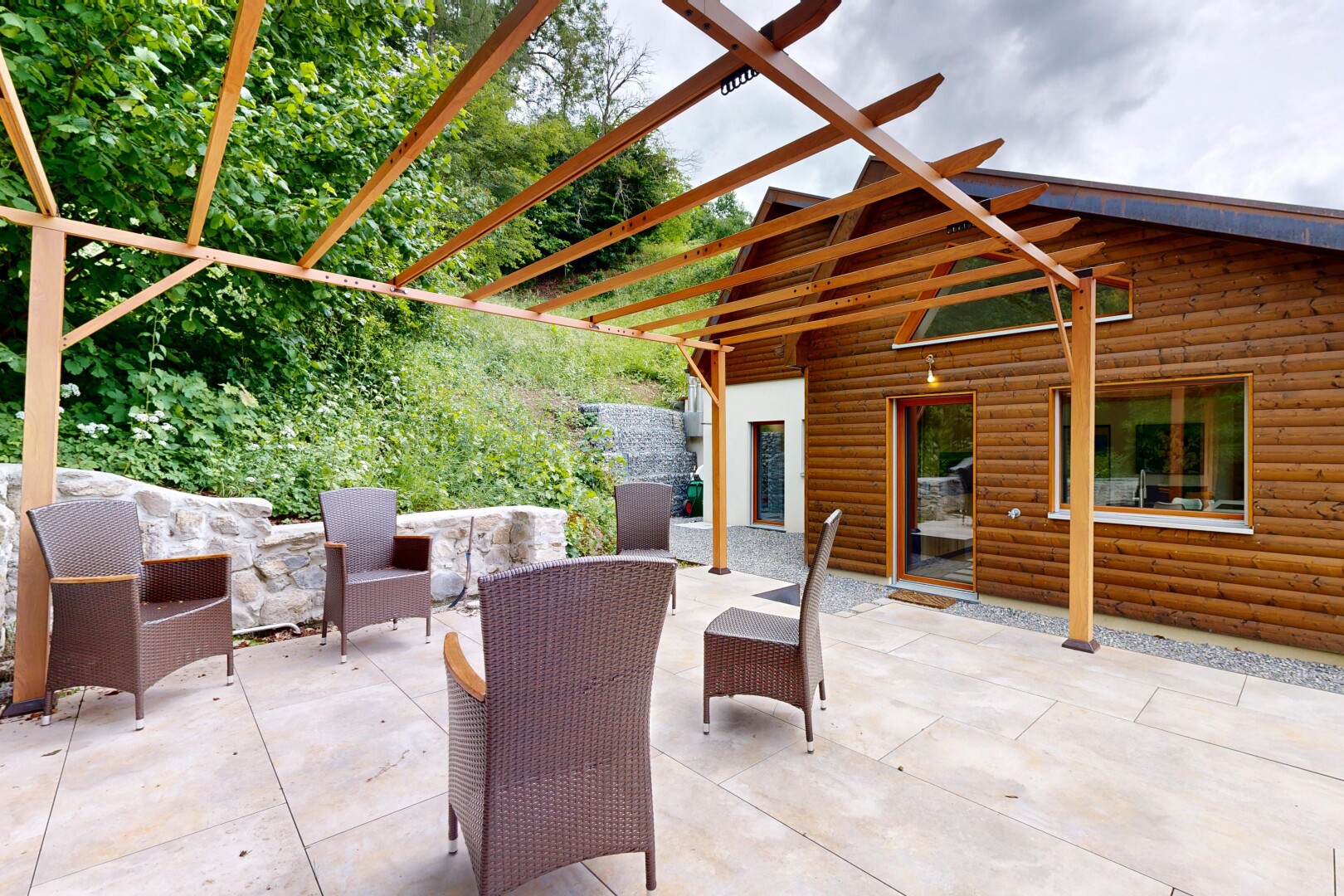 terrasse avec from property, terrasse, et pergola