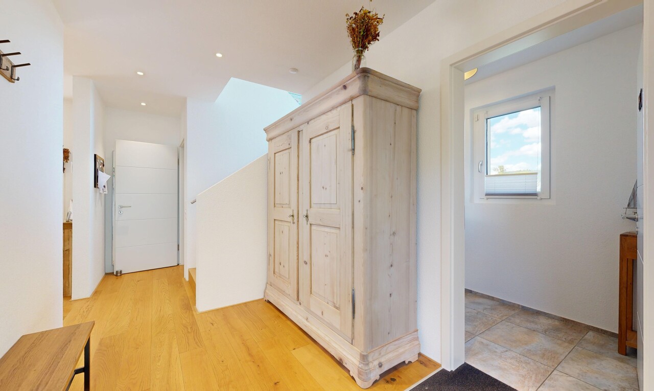 corridor featuring recessed lighting and light wood-type flooring