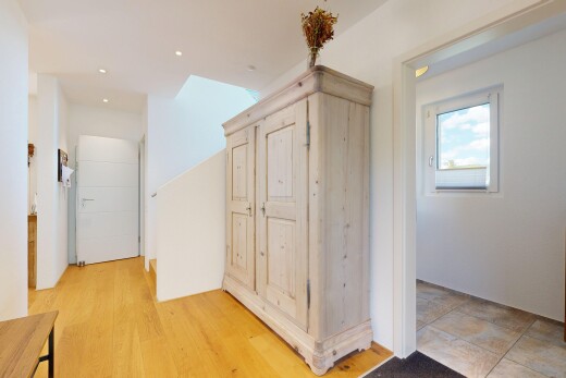 corridor featuring recessed lighting and light wood-type flooring