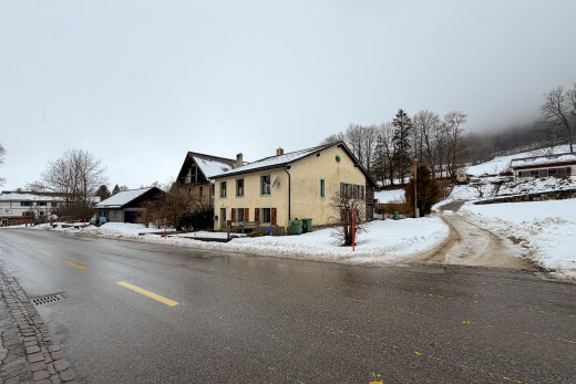façade avec overcast et snow