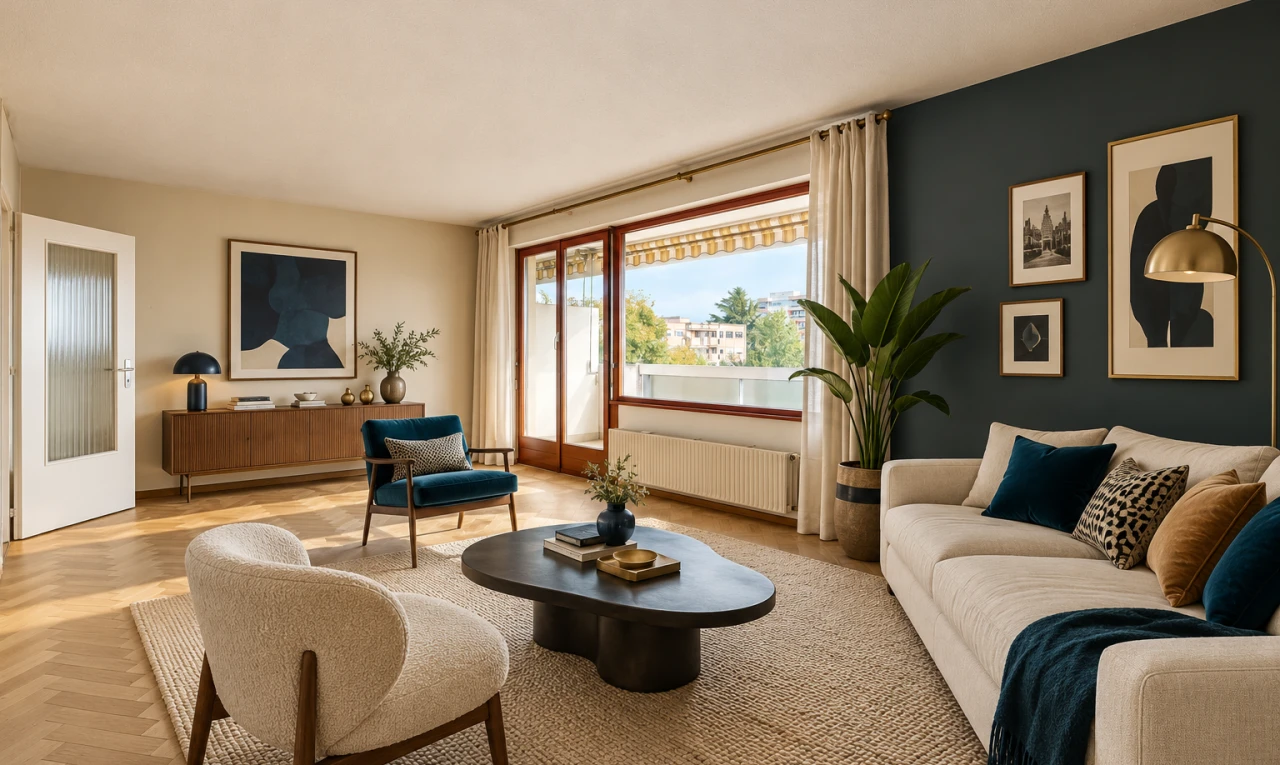 empty room with radiator, access to outside, and light colored carpet