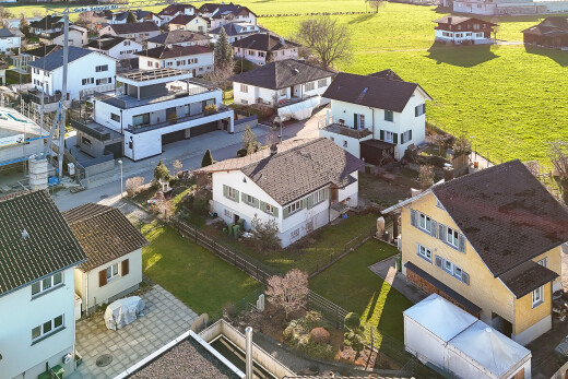 außenansicht mit terrasse, wohngebietblick, residential view, und zaun